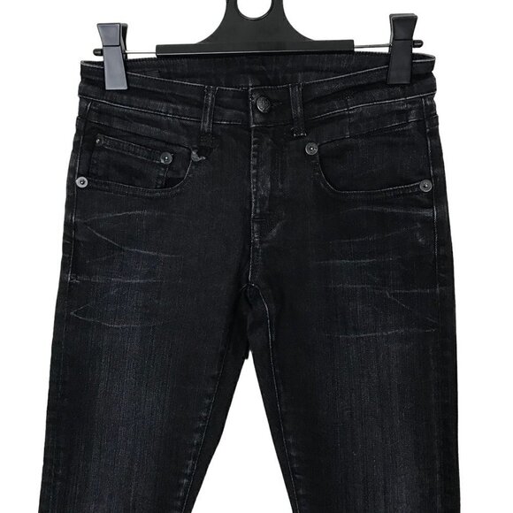 R13 Tailored Boy Skinny Black Jeans Size 24 - Picture 3 of 7
